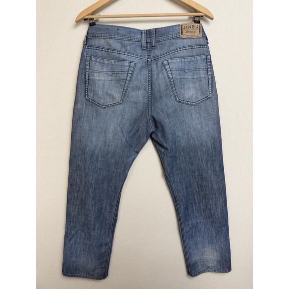 Vintage Jingo Jeans Men’s Size 36x30 Straight Leg Distressed - Picture 13 of 13
